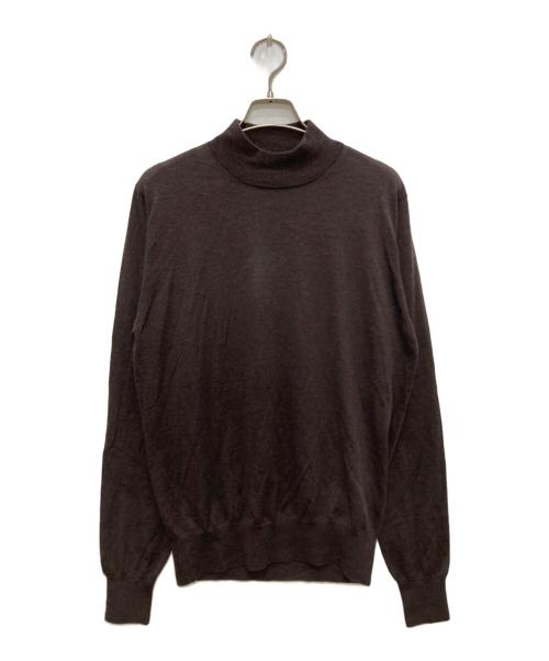FILIPPO DE LAURENTIIS（フィリッポ・デ・ローレンティス）FILIPPO DE LAURENTIIS (フィリッポ・デ・ローレンティス) シルクカシミヤハイネックニット ブラウン サイズ:48の古着・服飾アイテム