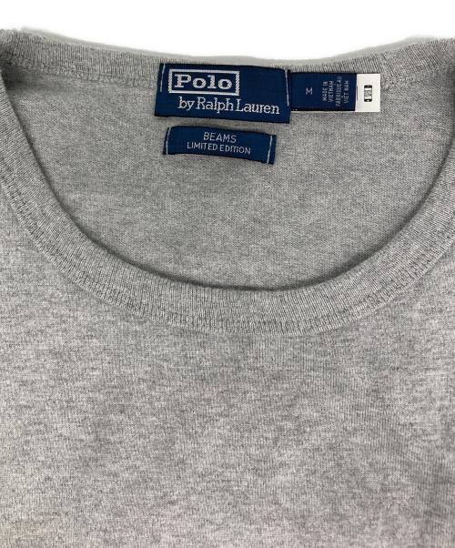 POLO RALPH LAUREN（ポロ・ラルフローレン）POLO RALPH LAUREN (ポロ・ラルフローレン) BEAMS (ビームス) 別注Tシャツ グレー サイズ:Mの古着・服飾アイテム