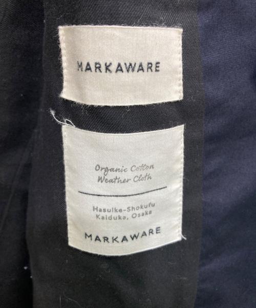 MARKAWARE（マーカウェア）MARKAWARE (マーカウェア) RAINMAN COAT ORGANIC COTTON WEATHER CLOTH ネイビー サイズ:2の古着・服飾アイテム