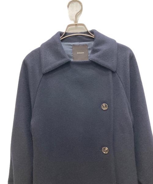 anuans（アニュアンス）anuans (アニュアンス) ウールトレンチコート ブラック サイズ:Sの古着・服飾アイテム