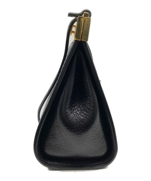 SPORT MAX（スポーツマックス）SPORT MAX (スポーツマックス) ロゴレザーショルダーバッグ ブラックの古着・服飾アイテム