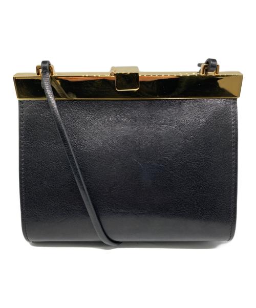 SPORT MAX（スポーツマックス）SPORT MAX (スポーツマックス) ロゴレザーショルダーバッグ ブラックの古着・服飾アイテム