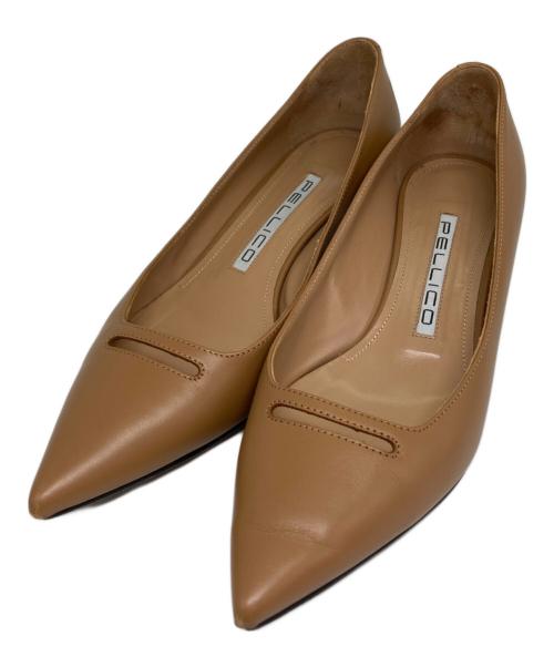 PELLICO（ペリーコ）PELLICO (ペリーコ) ANIMA スムースレザー パンプス ブラウン サイズ:SIZE 37.5の古着・服飾アイテム