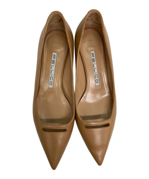 PELLICO（ペリーコ）PELLICO (ペリーコ) ANIMA スムースレザー パンプス ブラウン サイズ:SIZE 37.5の古着・服飾アイテム