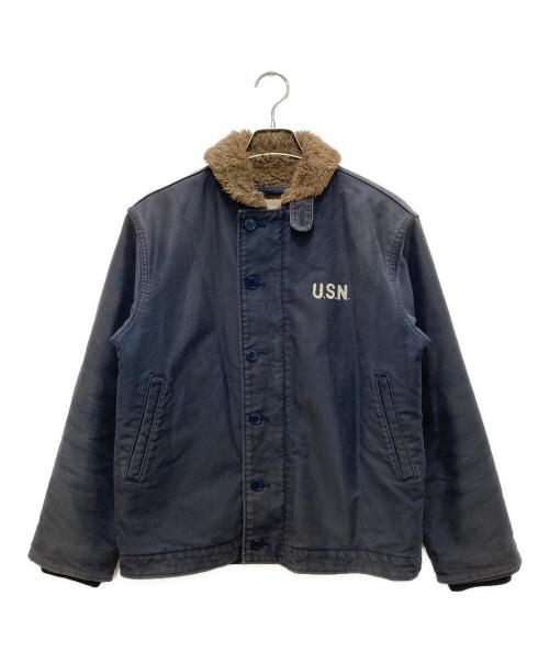 U'S NAVY（ユーエスネイビー）U'S NAVY (ユーエスネイビー) N-1 デッキジャケット ネイビー サイズ:表記無の古着・服飾アイテム