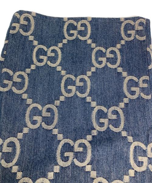 GUCCI（グッチ）GUCCI (グッチ) パイナップルジャンボGG総柄 デニムハーフパンツ インディゴ サイズ:30の古着・服飾アイテム