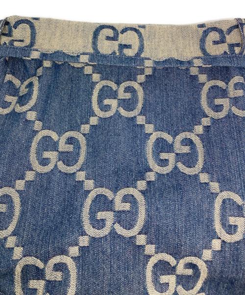 GUCCI（グッチ）GUCCI (グッチ) パイナップルジャンボGG総柄 デニムハーフパンツ インディゴ サイズ:30の古着・服飾アイテム