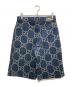 GUCCI (グッチ) パイナップルジャンボGG総柄 デニムハーフパンツ インディゴ サイズ:30：62000円