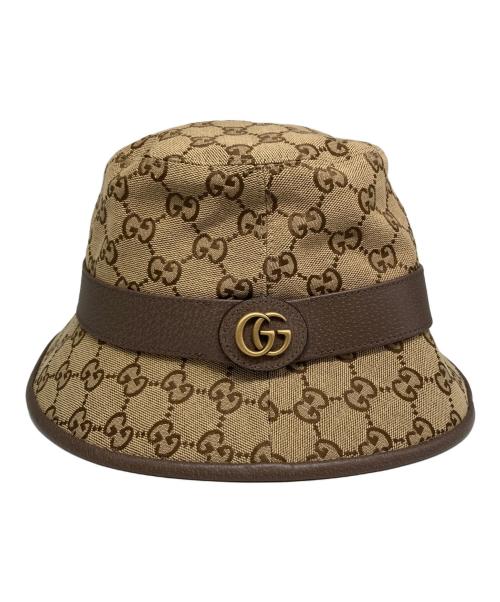 GUCCI（グッチ）GUCCI (グッチ) GGキャンバスフェドラハット ブラウンの古着・服飾アイテム