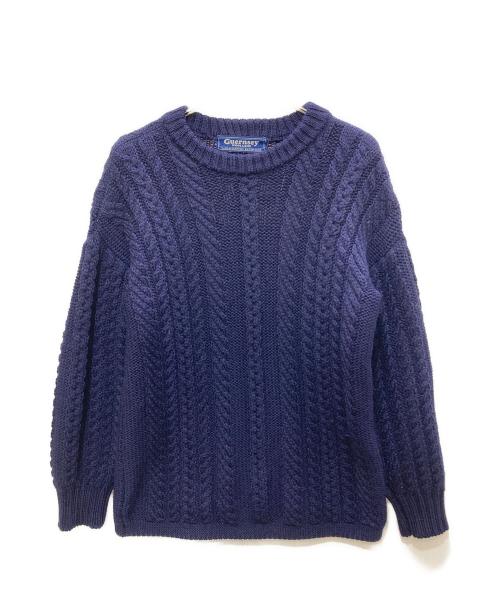 GUERNSEY WOOLLENS（ガンジーウーレンズ）GUERNSEY WOOLLENS (ガンジーウーレンズ) アランニット ネイビー サイズ:36の古着・服飾アイテム