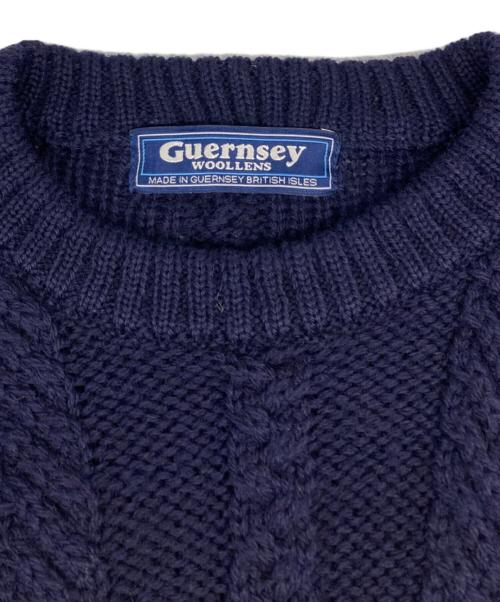 GUERNSEY WOOLLENS（ガンジーウーレンズ）GUERNSEY WOOLLENS (ガンジーウーレンズ) アランニット ネイビー サイズ:36の古着・服飾アイテム