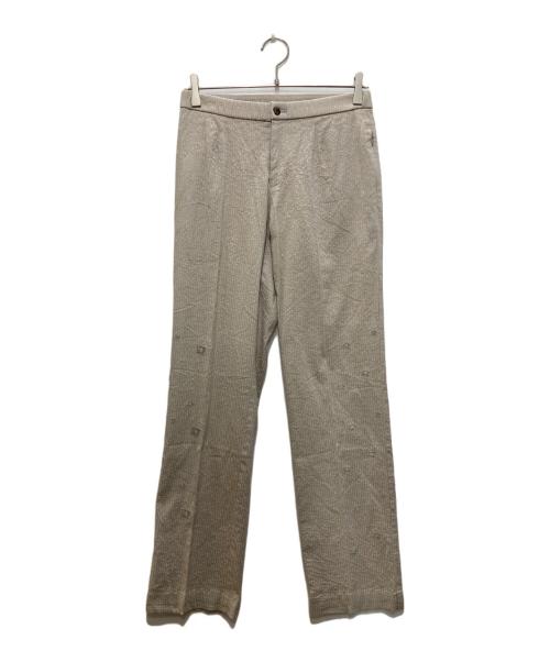 Haat ISSEI MIYAKE（ハート イッセイ ミヤケ）Haat ISSEI MIYAKE (ハート イッセイ ミヤケ) ストライプパンツ ベージュ サイズ:MDの古着・服飾アイテム
