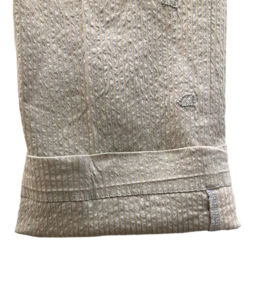 Haat ISSEI MIYAKE（ハート イッセイ ミヤケ）Haat ISSEI MIYAKE (ハート イッセイ ミヤケ) ストライプパンツ ベージュ サイズ:MDの古着・服飾アイテム