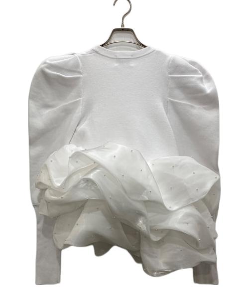 Bibiy.（ビビィ）Bibiy. (ビビィ) AMELIE PEPURAMU KNIT ホワイト サイズ:FREE 未使用品の古着・服飾アイテム