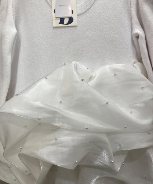 Bibiy.（ビビィ）Bibiy. (ビビィ) AMELIE PEPURAMU KNIT ホワイト サイズ:FREE 未使用品の古着・服飾アイテム