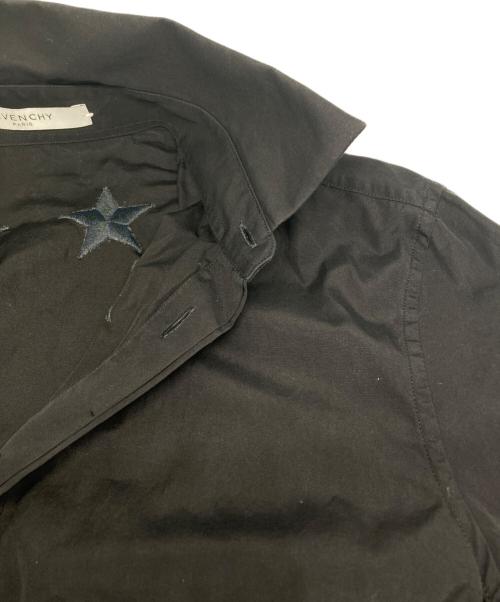 GIVENCHY（ジバンシィ）GIVENCHY (ジバンシィ) 比翼刺繍コットンシャツ ブラック サイズ:37の古着・服飾アイテム