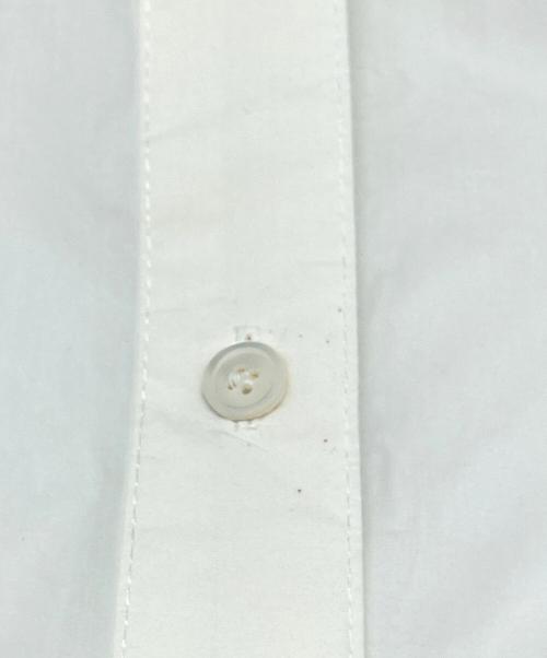 McQ Alexander McQueen（マックキュー アレキサンダーマックイーン）McQ Alexander McQueen (マックキュー アレキサンダーマックイーン) 花柄刺繍アシンメトリーフリルシャツ ホワイト サイズ:38の古着・服飾アイテム