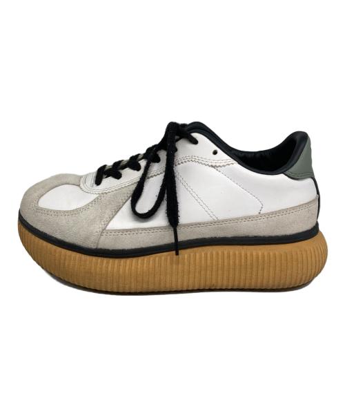 Onitsuka Tiger（オニツカタイガー）Onitsuka Tiger (オニツカタイガー) DELECITY デレシティー ローカットスニーカー ホワイト×グレー サイズ:24/US5.5/UK4.5の古着・服飾アイテム