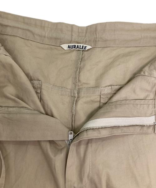 AURALEE（オーラリー）AURALEE (オーラリー) WASHED FINX TWILL EASY WIDE PANTS/ウォッシュド フィンクス ツイル イージー ワイド パンツ ベージュ サイズ:Ｓの古着・服飾アイテム