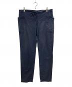 COMOLIコモリ）の古着「タイプライタードローストリングパンツ」｜ネイビー