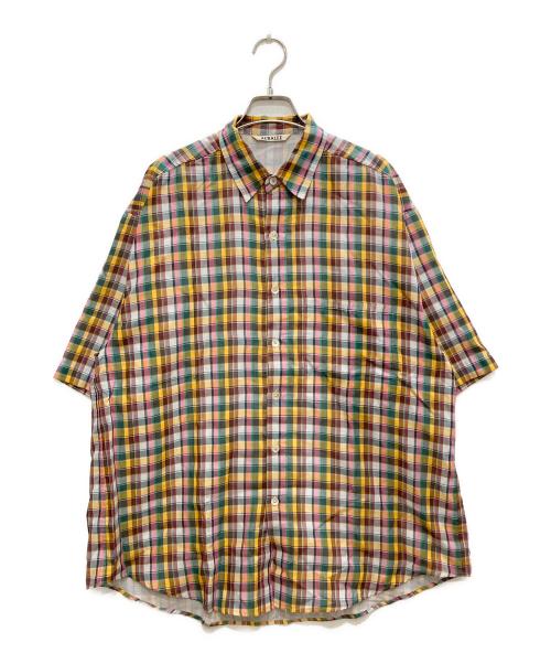 AURALEE（オーラリー）AURALEE (オーラリー) マルチチェック半袖シャツ マルチカラー サイズ:Lの古着・服飾アイテム