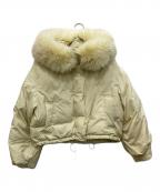 Snidelスナイデル）の古着「フードファーショートダウン」｜ベージュ