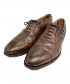 Crockett & Jonesクロケット＆ジョーンズ）の古着「セミブローグシューズ」｜ブラウン