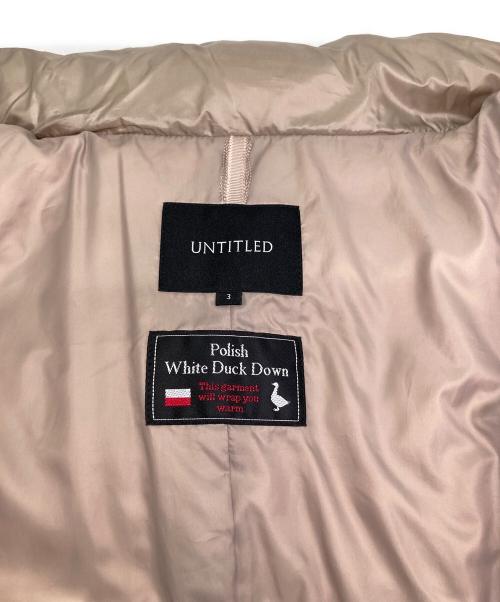 UNTITLED（アンタイトル）UNTITLED (アンタイトル) シレータフタ ミディ丈ダウンコート ベージュ サイズ:SIZE3の古着・服飾アイテム