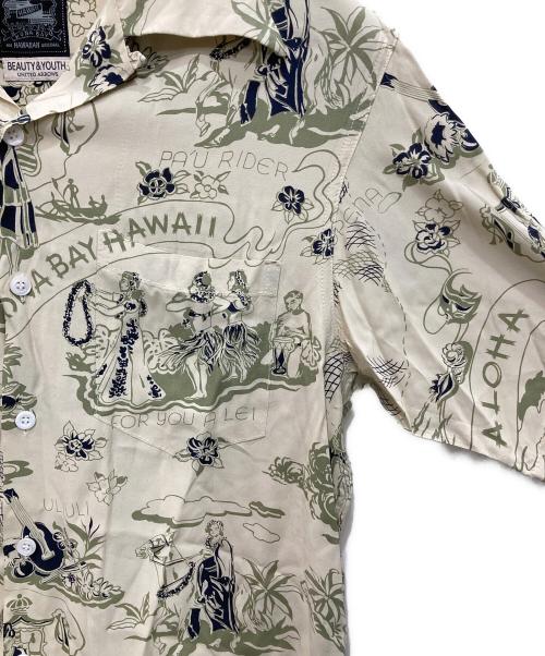 BEAUTY&YOUTH（ビューティーアンドユース）BEAUTY&YOUTH (ビューティーアンドユース) KONABAY 別注レーヨンアロハシャツ イエロー サイズ:Ｓ　の古着・服飾アイテム