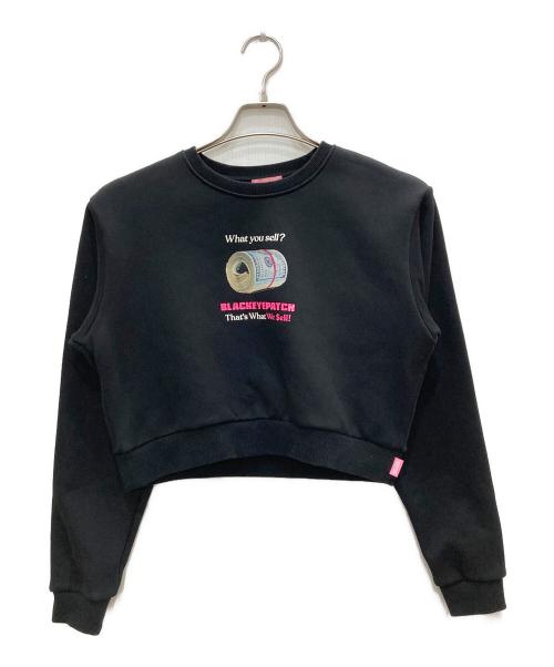 BlackEyePatch（ブラックアイパッチ）BlackEyePatch (ブラックアイパッチ) WHAT WE SELL CREW SWEAT/ワット ウィ セル クルー スウェット ブラック サイズ:Ｓの古着・服飾アイテム