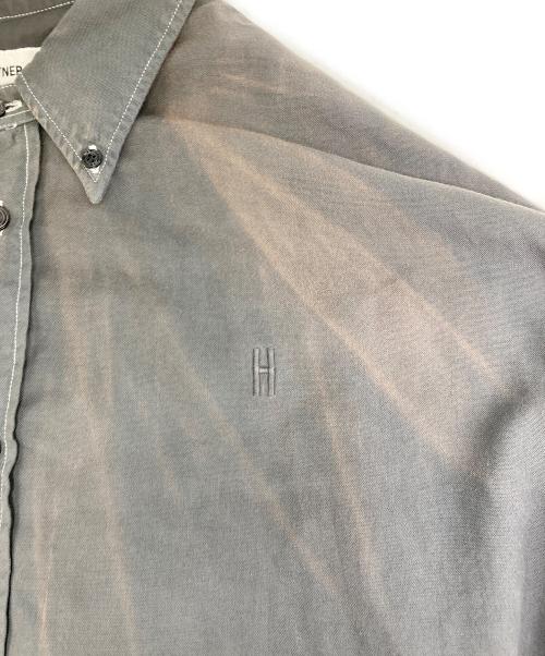 Hed Mayner（ヘド メイナー）Hed Mayner (ヘド メイナー) BUTTONED DOWN SHIRT/ボタンダウンシャツ グレー サイズ:ＸＳの古着・服飾アイテム