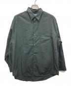 Graphpaperグラフペーパー）の古着「Broad L/S Oversized Regular Collar Shirt」｜ブラック