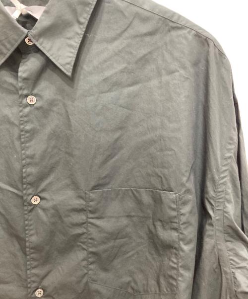 Graphpaper（グラフペーパー）Graphpaper (グラフペーパー) Broad L/S Oversized Regular Collar Shirt ブラック サイズ:SIZE1の古着・服飾アイテム