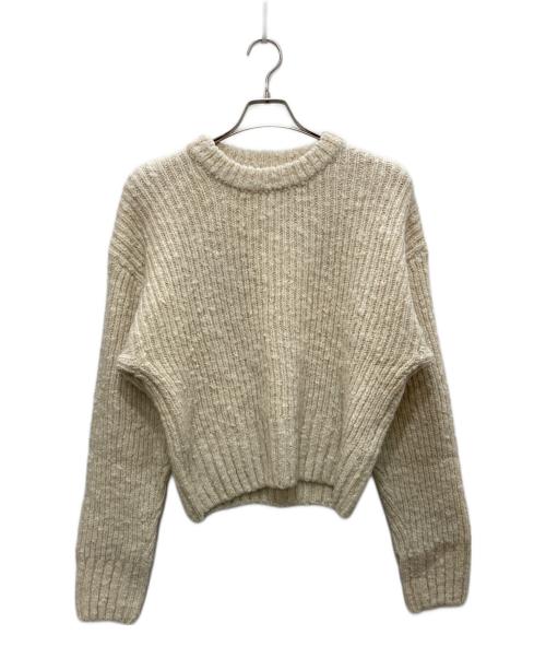 ami（アミ）ami (アミ) MAGLIONE BRUSHED TEXTURED ニット ホワイト サイズ:Mの古着・服飾アイテム