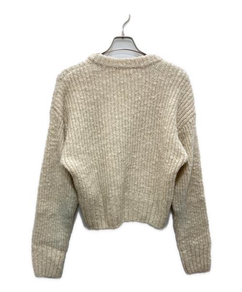 ami（アミ）ami (アミ) MAGLIONE BRUSHED TEXTURED ニット ホワイト サイズ:Mの古着・服飾アイテム