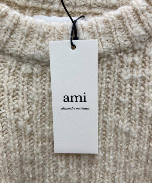 ami（アミ）ami (アミ) MAGLIONE BRUSHED TEXTURED ニット ホワイト サイズ:Mの古着・服飾アイテム