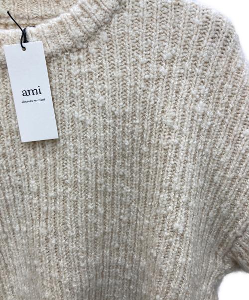 ami（アミ）ami (アミ) MAGLIONE BRUSHED TEXTURED ニット ホワイト サイズ:Mの古着・服飾アイテム