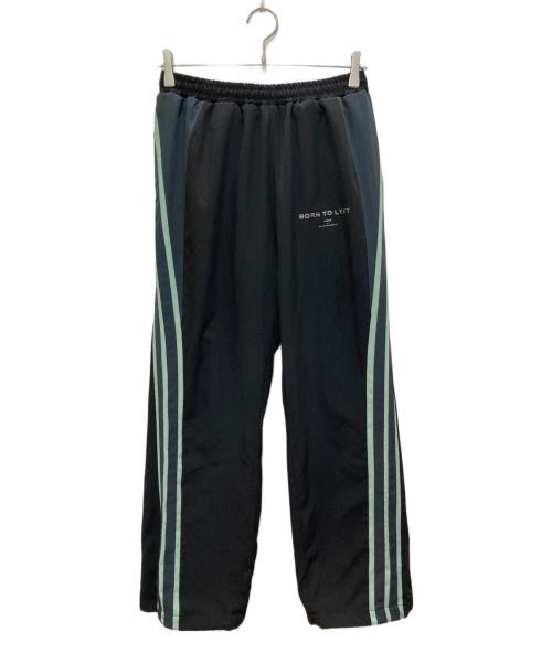 Lyft（リフト）Lyft (リフト) 2Line Adjustable Wide Track Pants/2ライン アドジャステーブル ワイド トラック パンツ ブラック サイズ:Ｍの古着・服飾アイテム