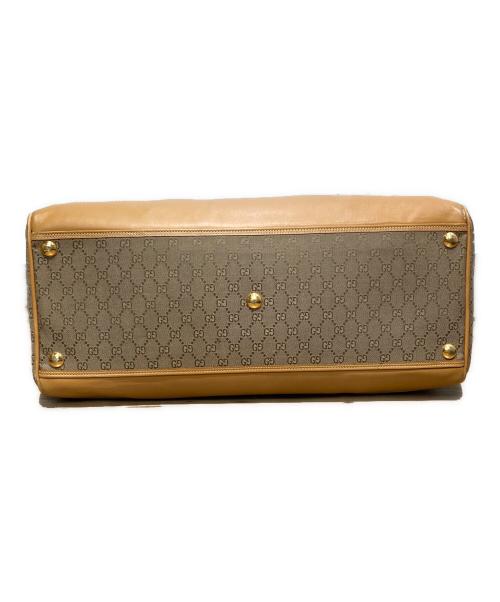 GUCCI（グッチ）GUCCI (グッチ) GGキャンバス2WAYボストンバッグ ブラウンの古着・服飾アイテム