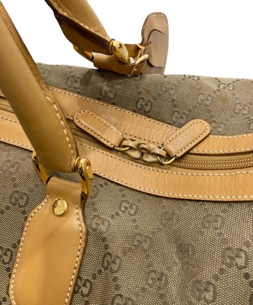 GUCCI（グッチ）GUCCI (グッチ) GGキャンバス2WAYボストンバッグ ブラウンの古着・服飾アイテム