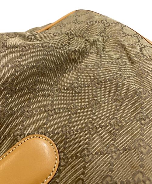 GUCCI（グッチ）GUCCI (グッチ) GGキャンバス2WAYボストンバッグ ブラウンの古着・服飾アイテム