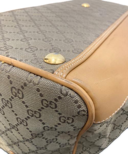 GUCCI（グッチ）GUCCI (グッチ) GGキャンバス2WAYボストンバッグ ブラウンの古着・服飾アイテム