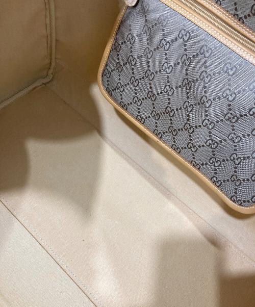 GUCCI（グッチ）GUCCI (グッチ) GGキャンバス2WAYボストンバッグ ブラウンの古着・服飾アイテム