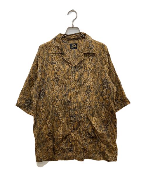 Needles（ニードルズ）Needles (ニードルズ) Cabana Shirt - Python Pt./カバナ シャツ パイソン ブラウン サイズ:Ⅿの古着・服飾アイテム