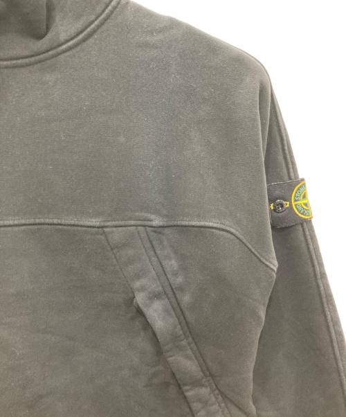 STONE ISLAND（ストーンアイランド）STONE ISLAND (ストーンアイランド) Mock Neck Garment Dyed Sweat ブラック サイズ:Ｌの古着・服飾アイテム