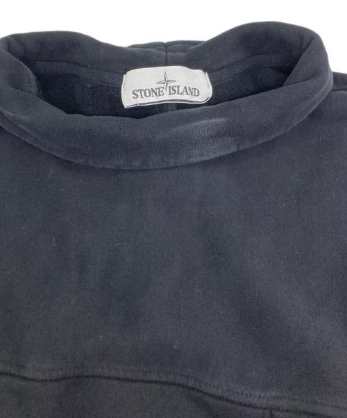 STONE ISLAND（ストーンアイランド）STONE ISLAND (ストーンアイランド) Mock Neck Garment Dyed Sweat ブラック サイズ:Ｌの古着・服飾アイテム