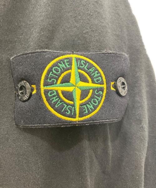 STONE ISLAND（ストーンアイランド）STONE ISLAND (ストーンアイランド) ヘビーウェイトコットンクルーネックL/Sカットソー ブラック サイズ:XLの古着・服飾アイテム