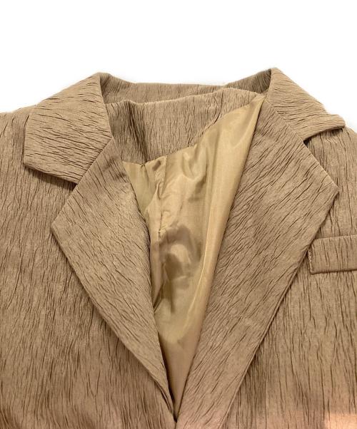 ANDREA&CO（アンドレアアンドコー）ANDREA&CO (アンドレアアンドコー) モダンシルエットジャケット+モダンシルエットワンピース(2set) ブラウン サイズ:FREEの古着・服飾アイテム