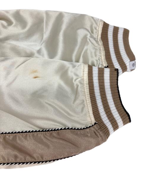 VANQUISH（ヴァンキッシュ）VANQUISH (ヴァンキッシュ) SHIBUYA SOUVENIR JACKET(スカジャン×MA-1)/シブヤスーベニアジャケット ベージュ×ブラック サイズ:Ｍの古着・服飾アイテム