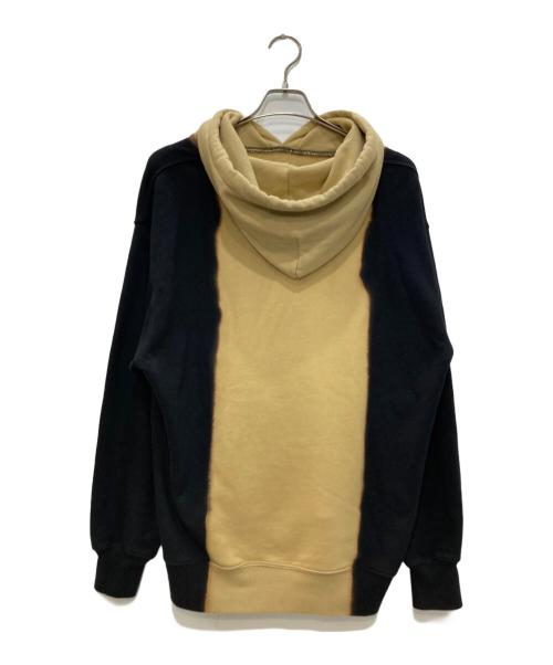 LIMI feu（リミフゥ）LIMI feu (リミフゥ) オーバーサイズフーディー ベージュ×ブラック サイズ:2の古着・服飾アイテム